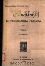 DIPTEROLOGIAE ITALICAE VOL.II  1857（ PDF版）