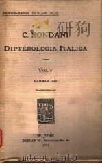 DIPTEROLOGIAE ITALICAE VOL.V  1862     PDF电子版封面     