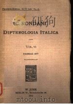 DIPTEROLOGIAE ITALICAE VOL.VI  1877     PDF电子版封面     