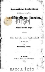 BESCHREIBUNGEN EUROPAISCHER DIPTEREN  I  1869     PDF电子版封面     