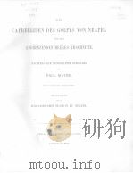 DIE CAPRELLIDEN DES GOLFES VON NEAPEL UND DER ANGRENZENDEN MEERES-ABSCHNITTE  1890     PDF电子版封面    PAUL MAYER 