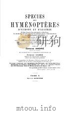SPECIES DES HYMENOPTERES  TOME X     PDF电子版封面     