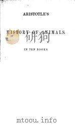 ARISTOTLE‘S HISTORY OF ANIMALS IN TEN BOOKS（ PDF版）