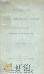 PROCEEDINGS OF THE FOURTH INTERNATIONAL CONGRESS OF ZOOLOGY（ PDF版）