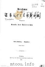 BREHMS TIERFEBEN  VOL 1     PDF电子版封面     