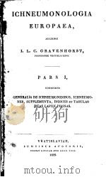 ICHNEUMONOLOGIA EUROPAEA  VOL.1  1829     PDF电子版封面     
