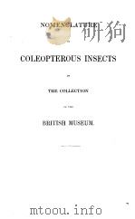 NOMENCLATURE OF COLEOPTEROUS INSECTS IN THE COLLECTION OF THE BRITISH MUSEUM  PART  2 HYDROCANTHARI     PDF电子版封面     