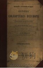 GENERA DES COLEOPTERES D‘EUROPE  TOME PREMIER     PDF电子版封面     