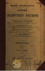 GENERA DES COLEOPTERES D‘EUROPE  TOME 3-3 PARTIE     PDF电子版封面     