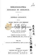 BIBLIOGRAPHIA ZOOLOGIAE ET GEOLOGIAE  VOL 3  1852     PDF电子版封面     