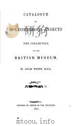 CATALOGUE OF COLEOPTEROUS INSECTS  IN THE COLLECTION OF THE BRITISH MUSEUM PART 8  LONGICORNIA 2     PDF电子版封面     