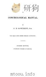 A CONCHOLOGICAL MANUAL  FOURTH EDITION     PDF电子版封面    G.B. SOWERBY JUN 