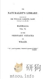 THE NATURALIST‘S LIBRARY MAMMALIA VOL.6     PDF电子版封面     
