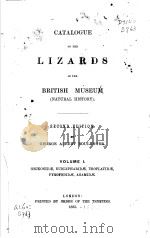 CATALOGUE OF THE LIZARDS IN THE BRITISH MUSEUM VOLUME 1  SECOND EDITION     PDF电子版封面     