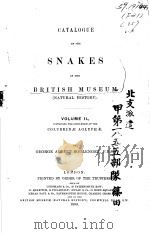 CATALOGUE OF THE SNAKES IN THE BRITISH MUSEUM VOLUME 2     PDF电子版封面     