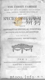 SPECIES INSECTORVM EXHIBENTES  TOM.1     PDF电子版封面     