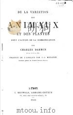 DE LA VARIATION DES ANIMAUX ET DES PLANTES  TOME.2（ PDF版）