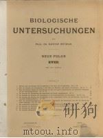 BIOLOGISCHE UNTERSUCHUNGEN NEUE FOLGE 18     PDF电子版封面    GUSTAF RETZIUS 
