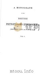 A MONOGRAPH OF THE BRITISH PHYTOPHAGOUS HYMENOPTERA  VOL.1（ PDF版）