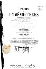 SPECIES DES HYMENOPTERES     PDF电子版封面     