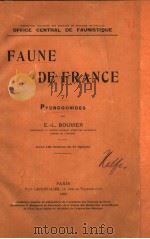 FAUNE DE FRANCE 7     PDF电子版封面    E.L.BOUVIER 