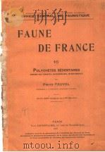 FAUNE DE FRANCE 16     PDF电子版封面    PIERRE FAUVEL 