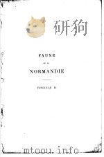 FAUNE DE LA NORMANDIE PAR HENRI GADEAU DE KERVILLE FASCICULE 4     PDF电子版封面     