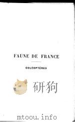 A.ACLOQUE FAUNE DE FRANCE 1896     PDF电子版封面     