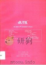 DUTIL THE DBASE-2 PROGRAMMER‘S UTILITY     PDF电子版封面     