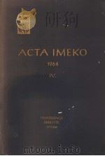 ACTA IMEKO 1964  TOMUS 4   1965  PDF电子版封面     