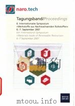 TAGUNGSBAND/PROCEEDINGS 6.INTERNATIONALES SYMPOSIUM     PDF电子版封面     