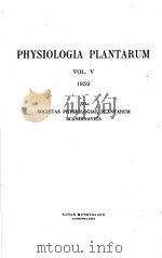 PHYSIOLOGIA PLANTARUM  LOV.5 1952（ PDF版）