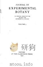 JOURNAL OF EXPERIMENTAL BOTANY  1952  VOLUME 3（ PDF版）