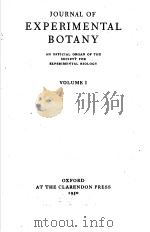 JOURNAL OF EXPERIMENTAL BOTANY  1950  VOLUME 1     PDF电子版封面     