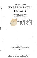 JOURNAL OF EXPERIMENTAL BOTANY  1951  VOLUME 2（ PDF版）