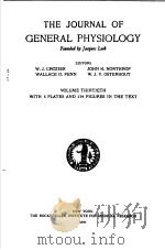 THE JOURNAL OF GENERAL PHYSIOLOGY  1946-47  VOLUME 30（ PDF版）