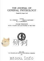 THE JOURNAL OF GENERAL PHYSIOLOGY  1936-37  VOLUME 20     PDF电子版封面    W.J.CROZIER  JOHN H.NORTHROP 