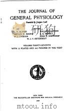 THE JOURNAL OF GENERAL PHYSIOLOGY  1953-54  VOLUME 37     PDF电子版封面     