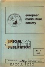 EUROPEAN MARICULTURE SOCIETY 1981  NO.7（ PDF版）