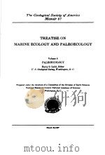 TREATISE ON MARINE ECOLOGY AND PALEOECOLOGY  VOLUME 2  PALEOECOLOGY（ PDF版）