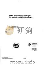 METAL BALL VALVES-FLANGED，THREADED，AND WELDING ENDS  （THIRD EDITION）     PDF电子版封面     