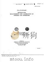 USA STANDARD METHOD FOR MEASUREMENT AND CALIBRATION OF SPHERES AND SPHEROIDS     PDF电子版封面     