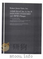 ASME B16.47 SER.A，SER.B INDUSTRY STANDARD AND AWWA FLANGES     PDF电子版封面     