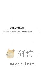 Chatham:His early life and connections（1910 PDF版）