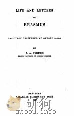 LIFE AND LETTERS OF ERASMUS（1925 PDF版）