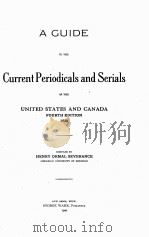 A GUIDE TO THE GURRENT PERIODICALS AND SERIALS OF THE UNITED STATES AND CANADA（1920 PDF版）