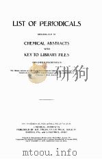 LIST OF PERIODICALS 1918   1918  PDF电子版封面    CHEMICAL ABSTRACTS 