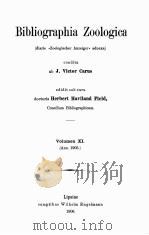 Bibligraphia Zoologica Volumen 11（1906 PDF版）