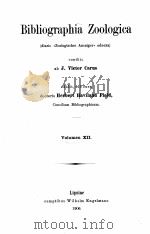 Bibliographia Zoologica Volumen XII（1906 PDF版）