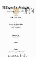 Bibliographia Zoologica Volumen Ⅸ（1904 PDF版）